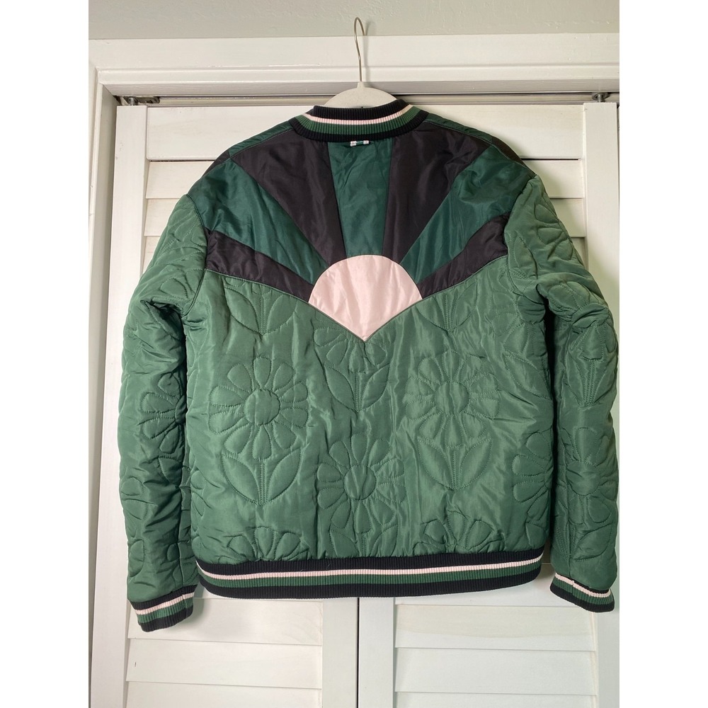 NEW Fore All Womens Blooming Bomber Jacket, Green Quilted, Golf, Exclusive | Med - Picture 3 of 5
